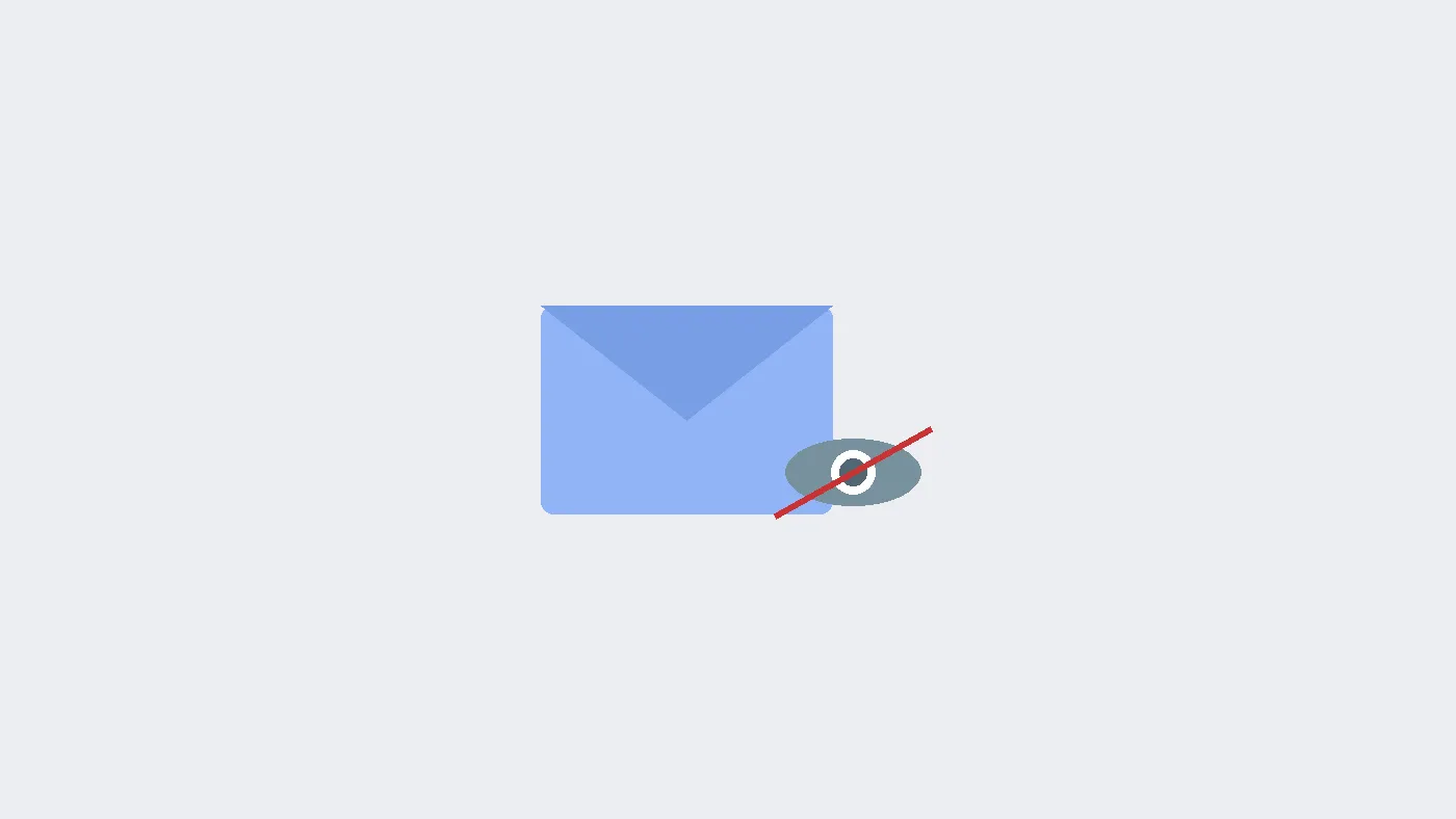 Gmail compose window highlighting the BCC field with hidden-recipient icons in a privacy-focused layout