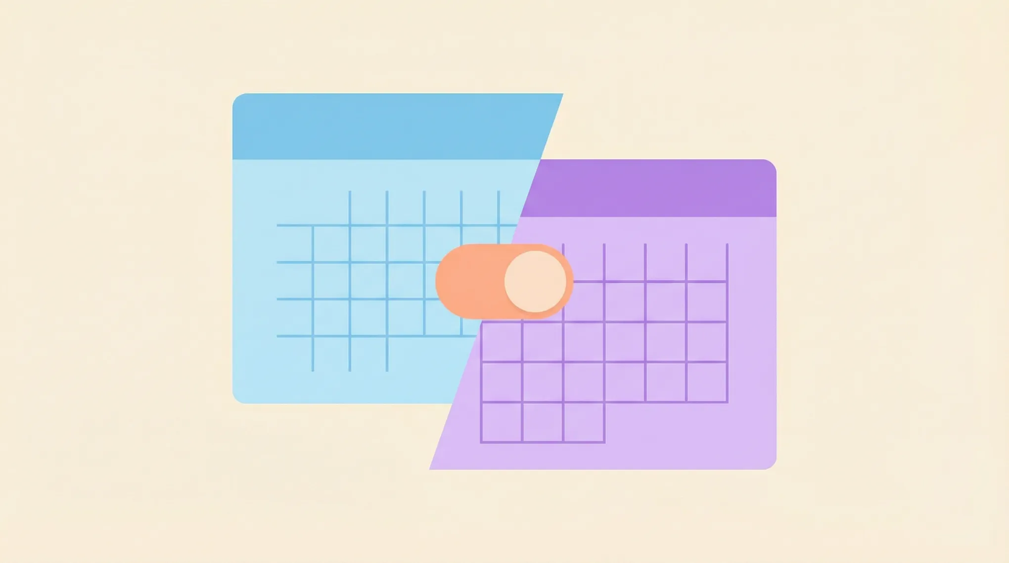 Google Calendar settings panel with multiple calendar options and a star marking the default selection