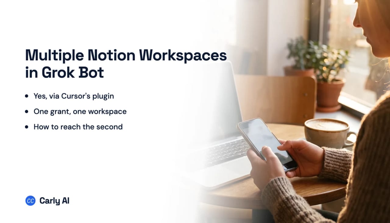 Several Notion workspaces reaching Grok Bot through one named connection