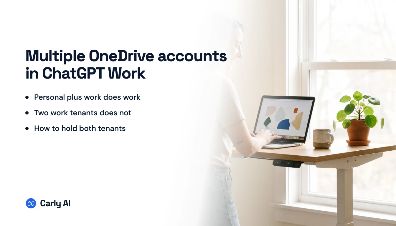 Personal and work OneDrive accounts feeding into a single ChatGPT Work run