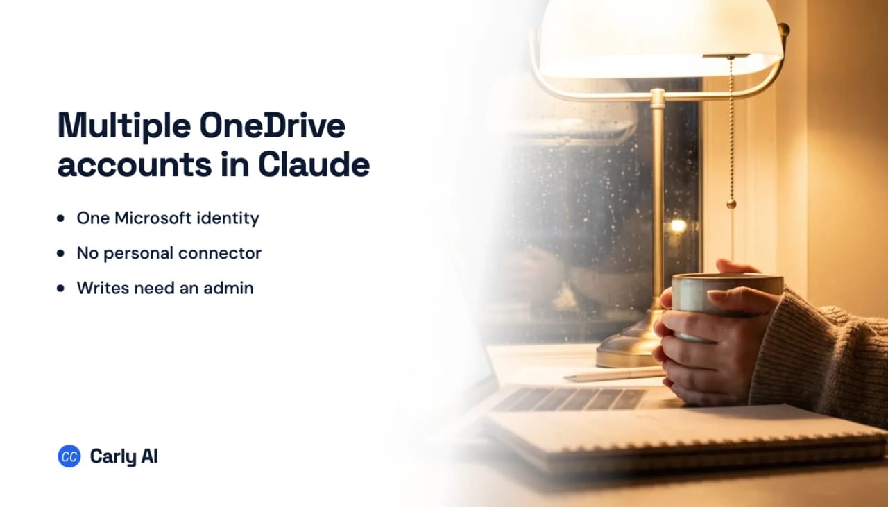 Two OneDrive accounts connected to a single Claude conversation