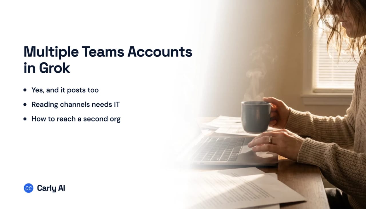 Two Microsoft Teams organizations connected to a single AI assistant