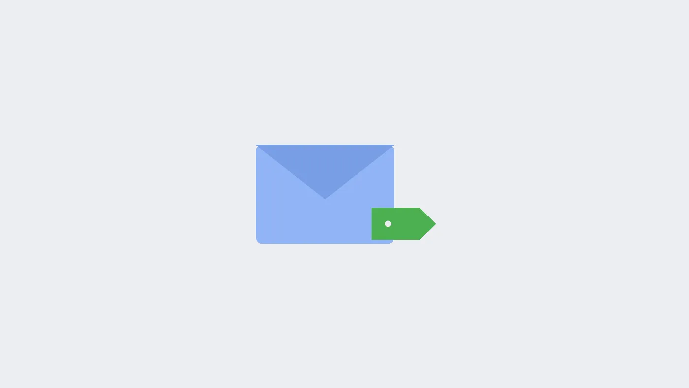 Gmail inbox with colorful labels applied to messages and a label management panel open on the side