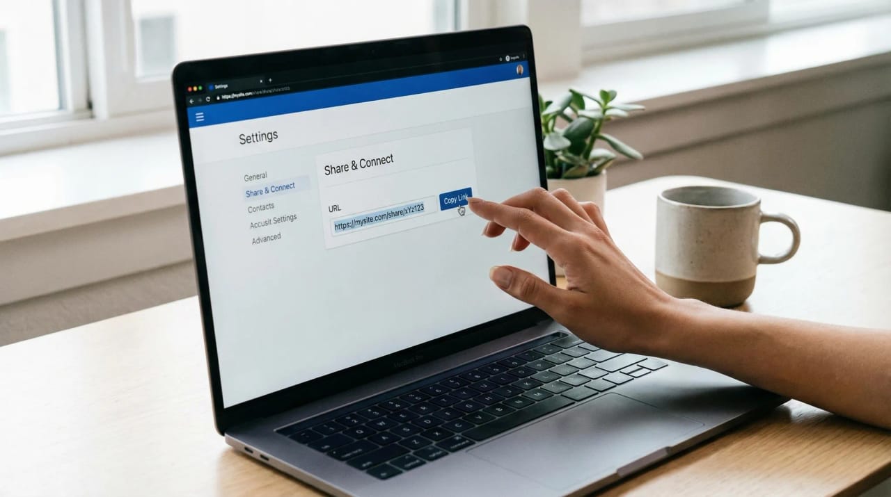 Illustration of a Google Calendar with a link icon emitting an ICS subscription URL that connects to other calendar apps