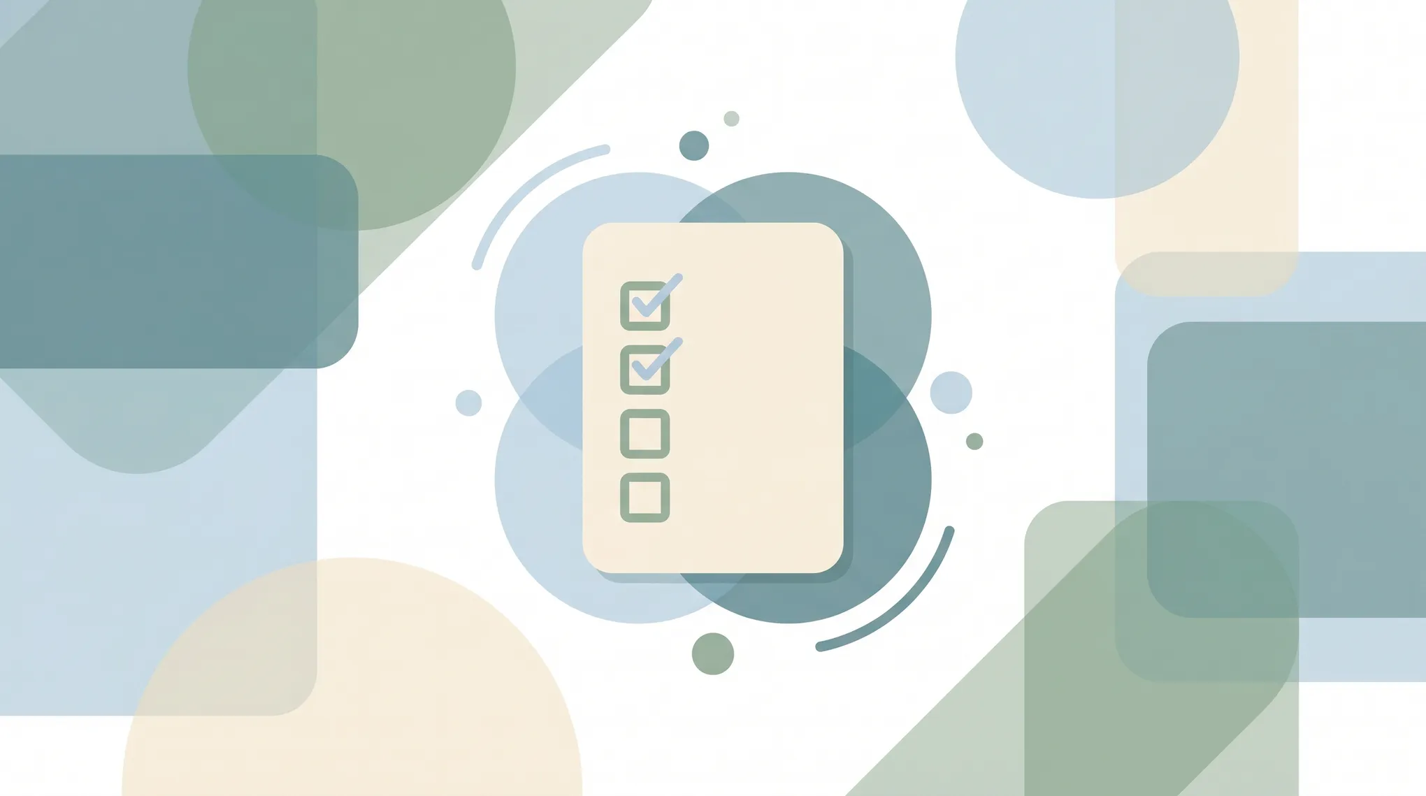 Illustration of a Google Docs page showing a checklist with several checkbox bullets and a checkmark on one task
