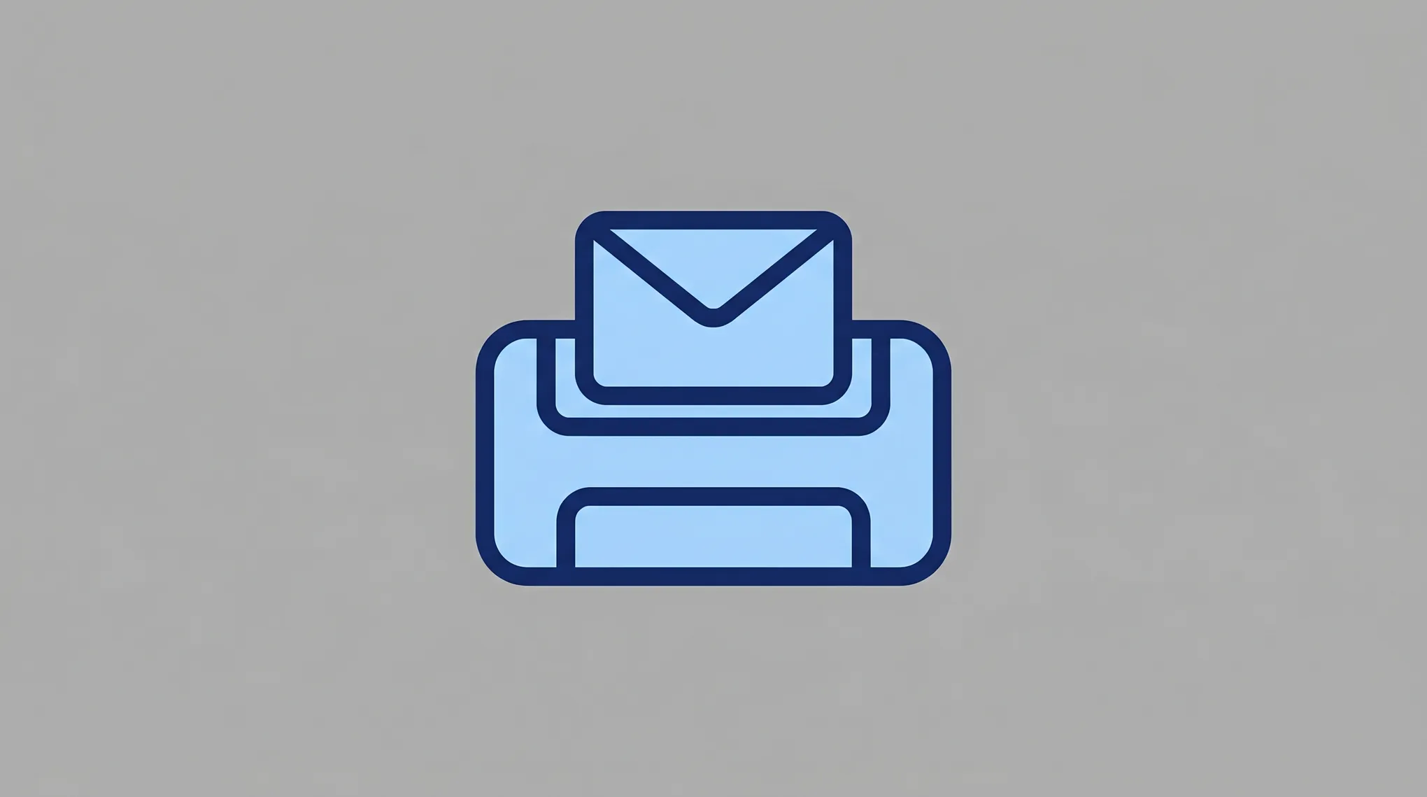 Illustration of an Outlook email message flowing into a printer with paper output and a print preview window