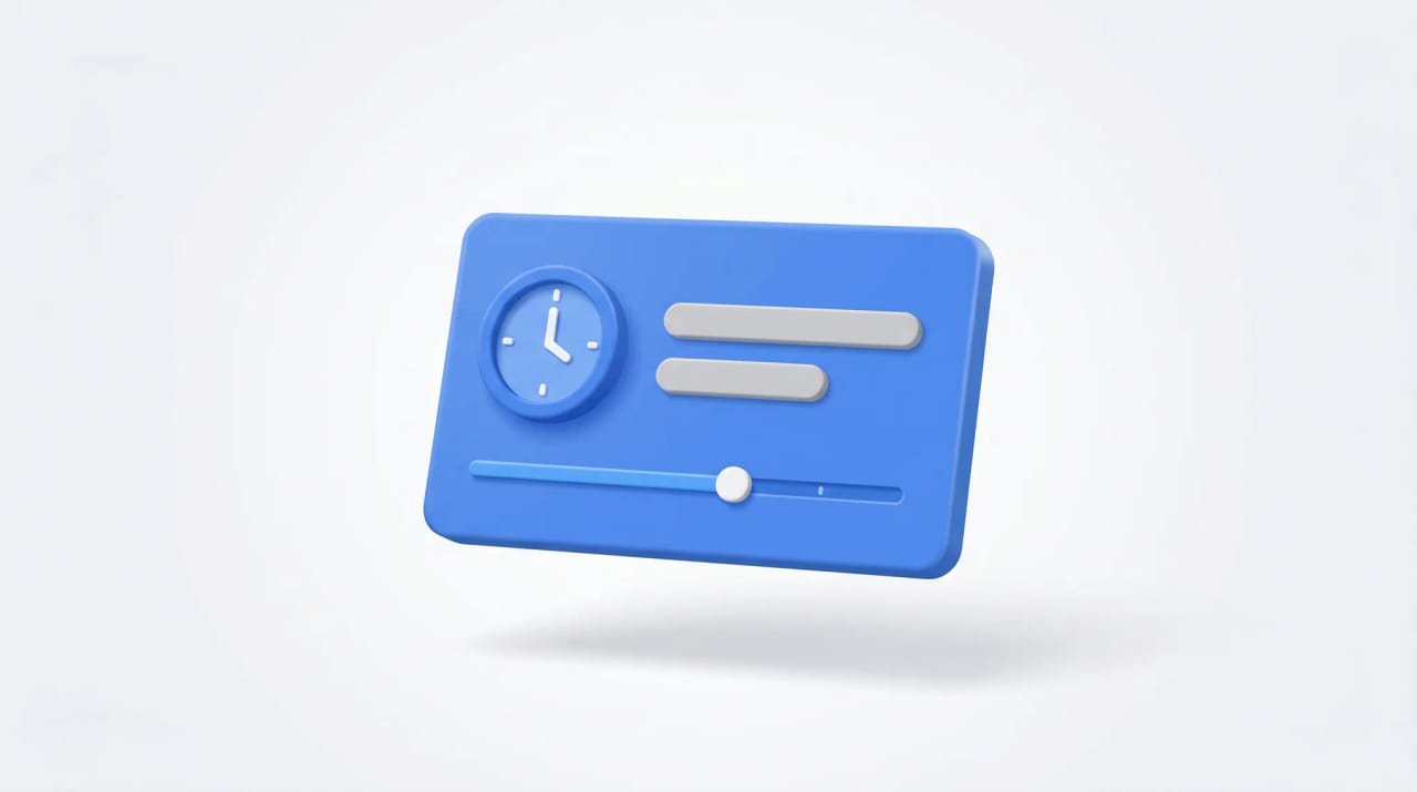 Illustration of a Google Calendar event tile with a stopwatch icon showing default meeting durations like 25 and 50 minutes