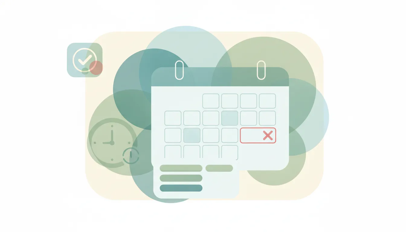 Illustration of an Outlook calendar showing a faded declined meeting block kept visible among active events