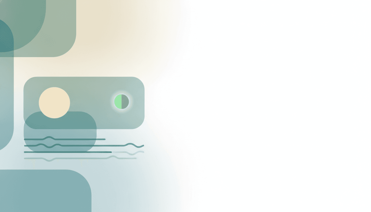 A messaging panel with a small green status dot fading to gray beside an avatar