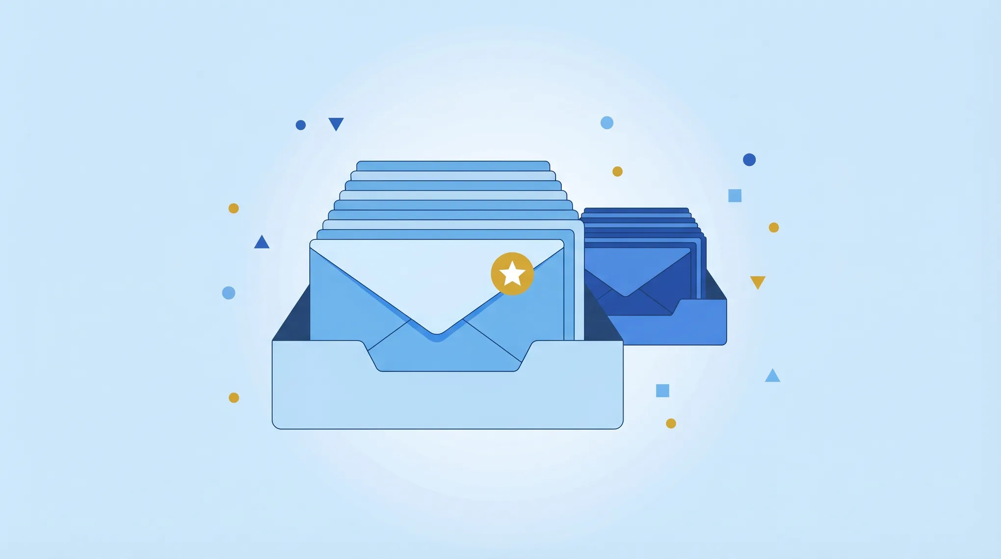 Outlook inbox split into Focused and Other tabs with important emails highlighted and lower-priority messages set aside