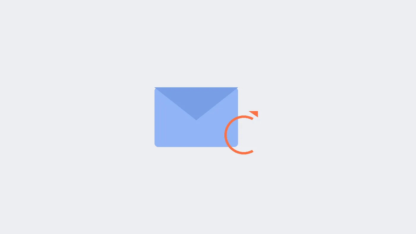 Gmail compose window with a paper plane reversing direction and an undo timer banner at the bottom of the screen
