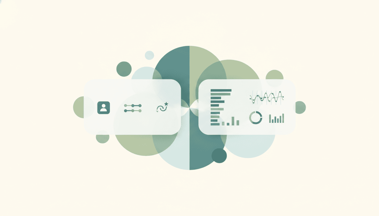 A HubSpot icon and a Salesforce icon side by side, representing a comparison between the two tools