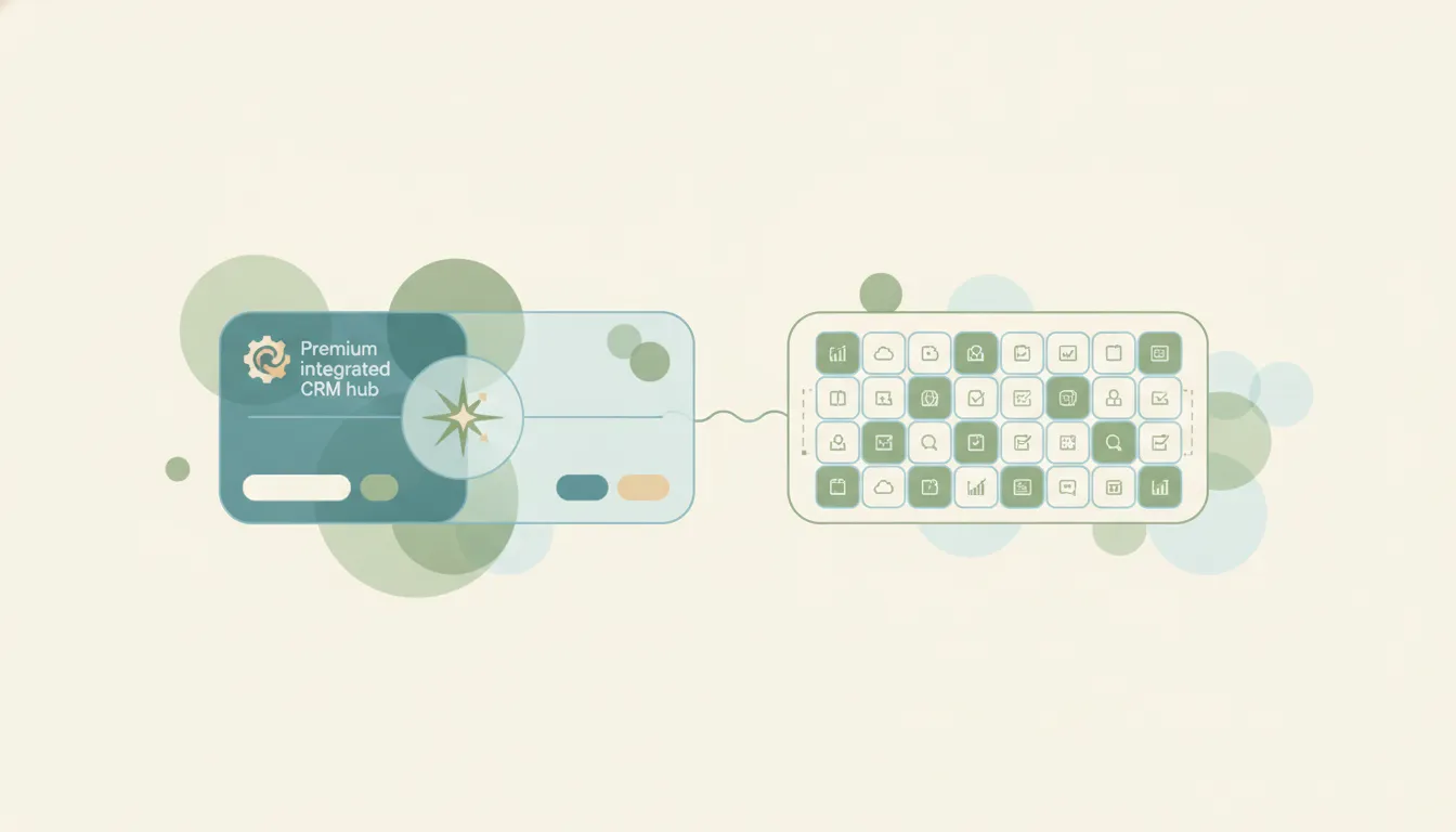 A HubSpot icon and a Zoho icon side by side, representing a comparison between the two tools