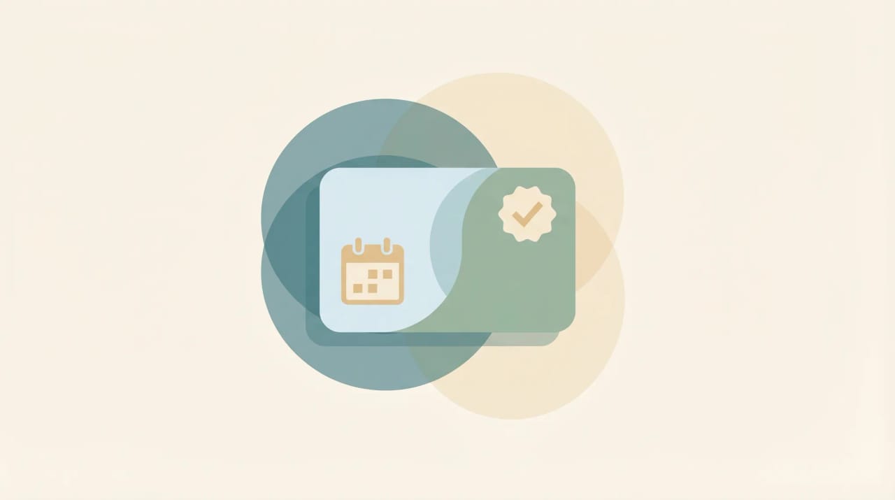 Grid of booking page app icons floating around a calendar representing free Koalendar alternatives