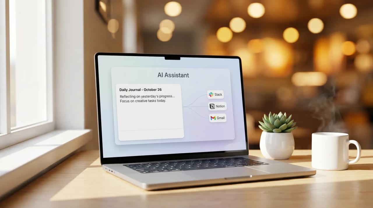 Collection of personal AI assistant app icons grouped around a smartphone and calendar representing Littlebird alternatives