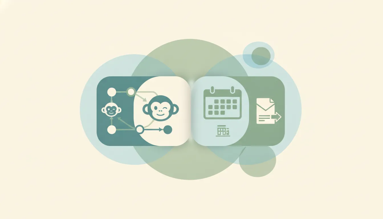A Mailchimp icon and a Constant Contact icon side by side, representing a comparison between the two tools