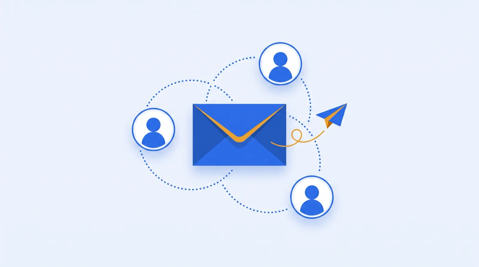 A shared team inbox with overlapping avatars and chat bubbles beside a single clean personal inbox