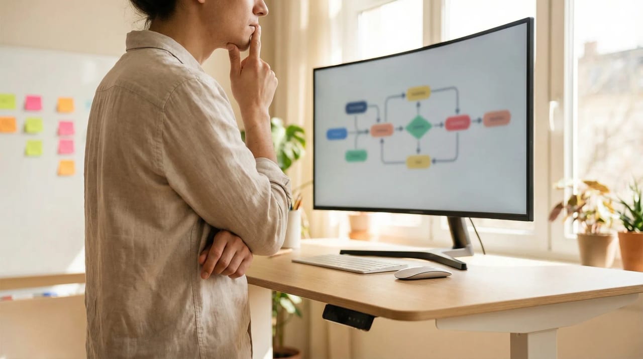Workflow automation canvas with connected nodes and branching paths representing n8n alternatives