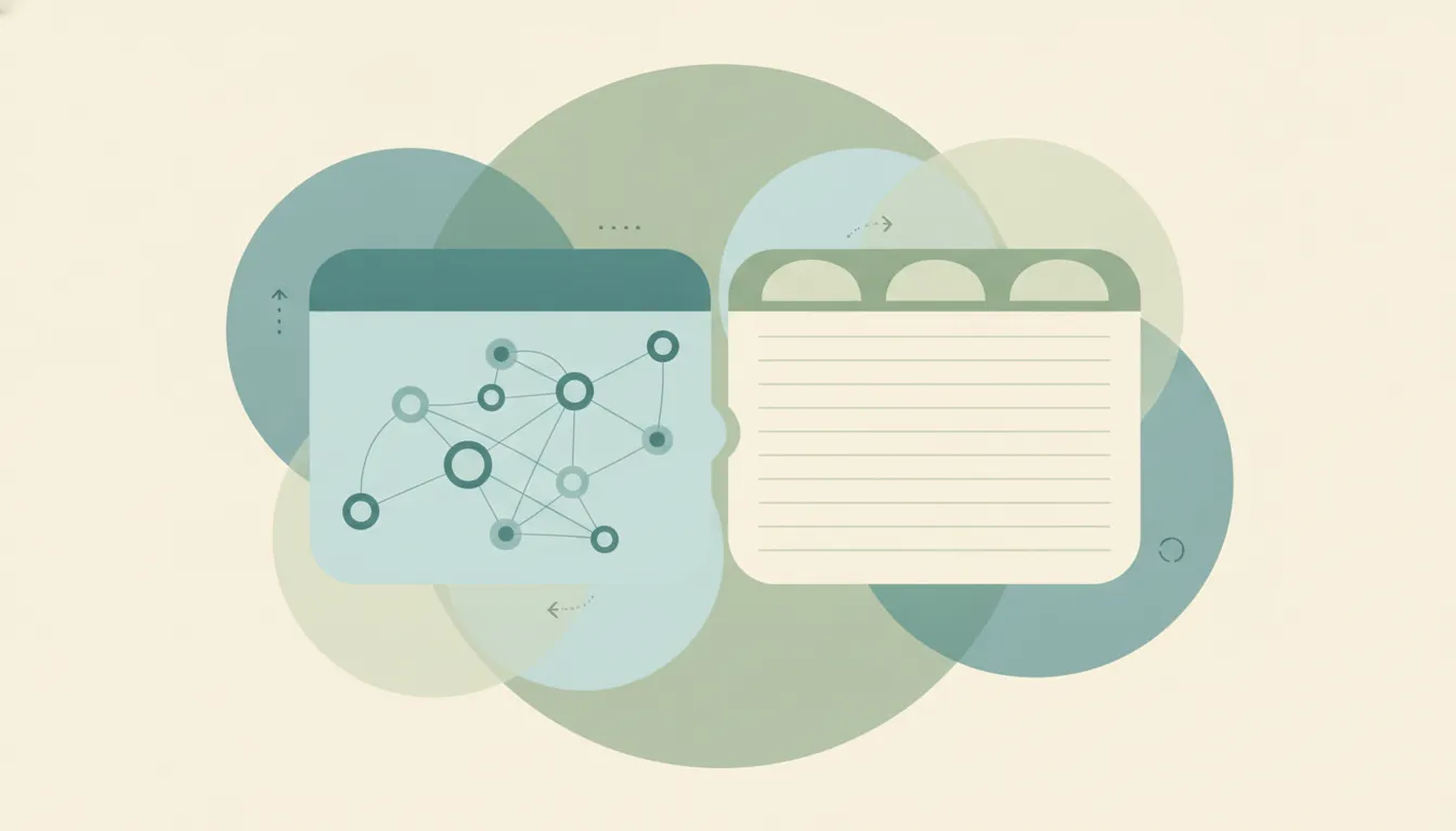 An Obsidian icon and a OneNote icon side by side, representing a comparison between the two tools