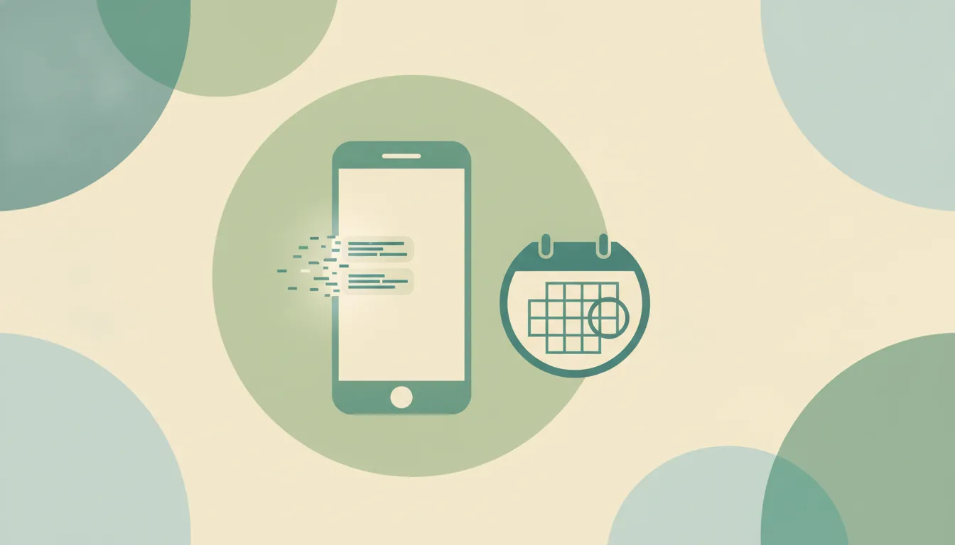 A phone showing a closing text conversation beside a wall calendar with November 6 circled