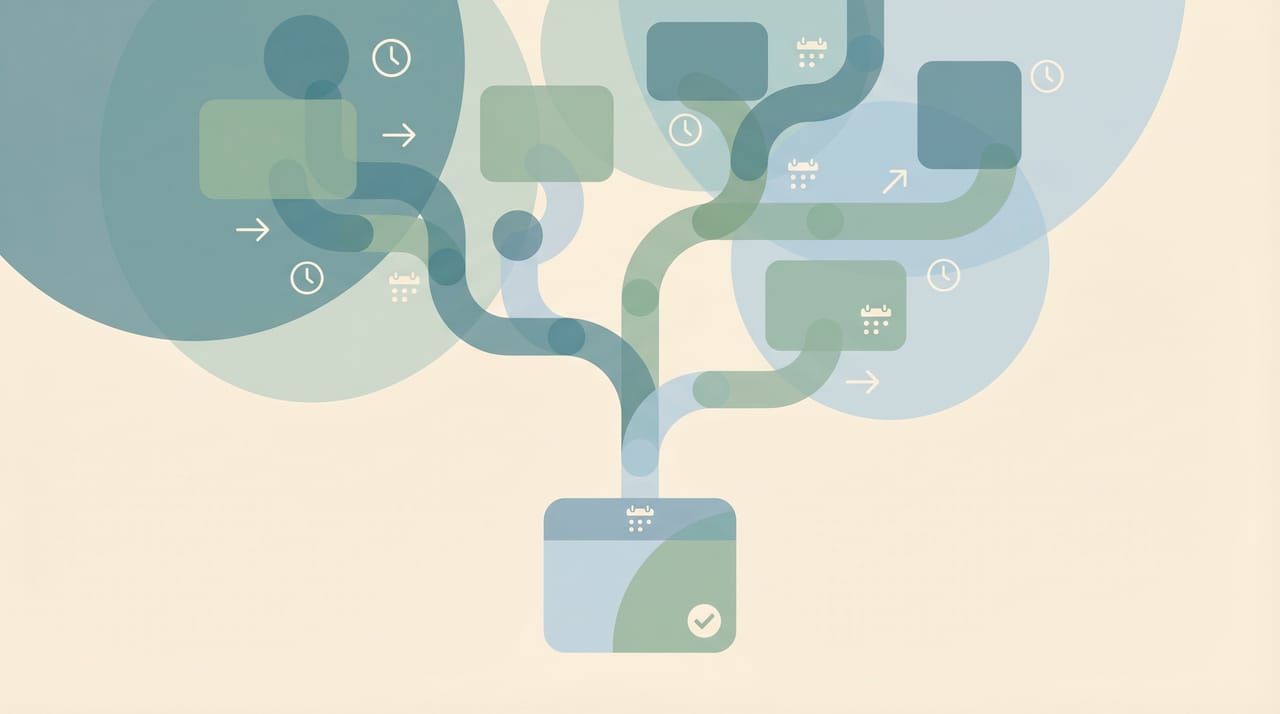 Grid of meeting scheduling app icons positioned around a calendar representing OnceHub (ScheduleOnce) alternatives