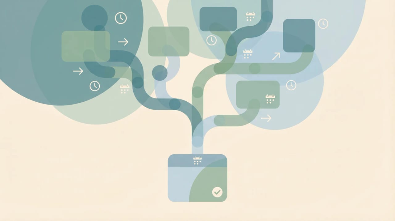 Grid of meeting scheduling app icons positioned around a calendar representing OnceHub (ScheduleOnce) alternatives