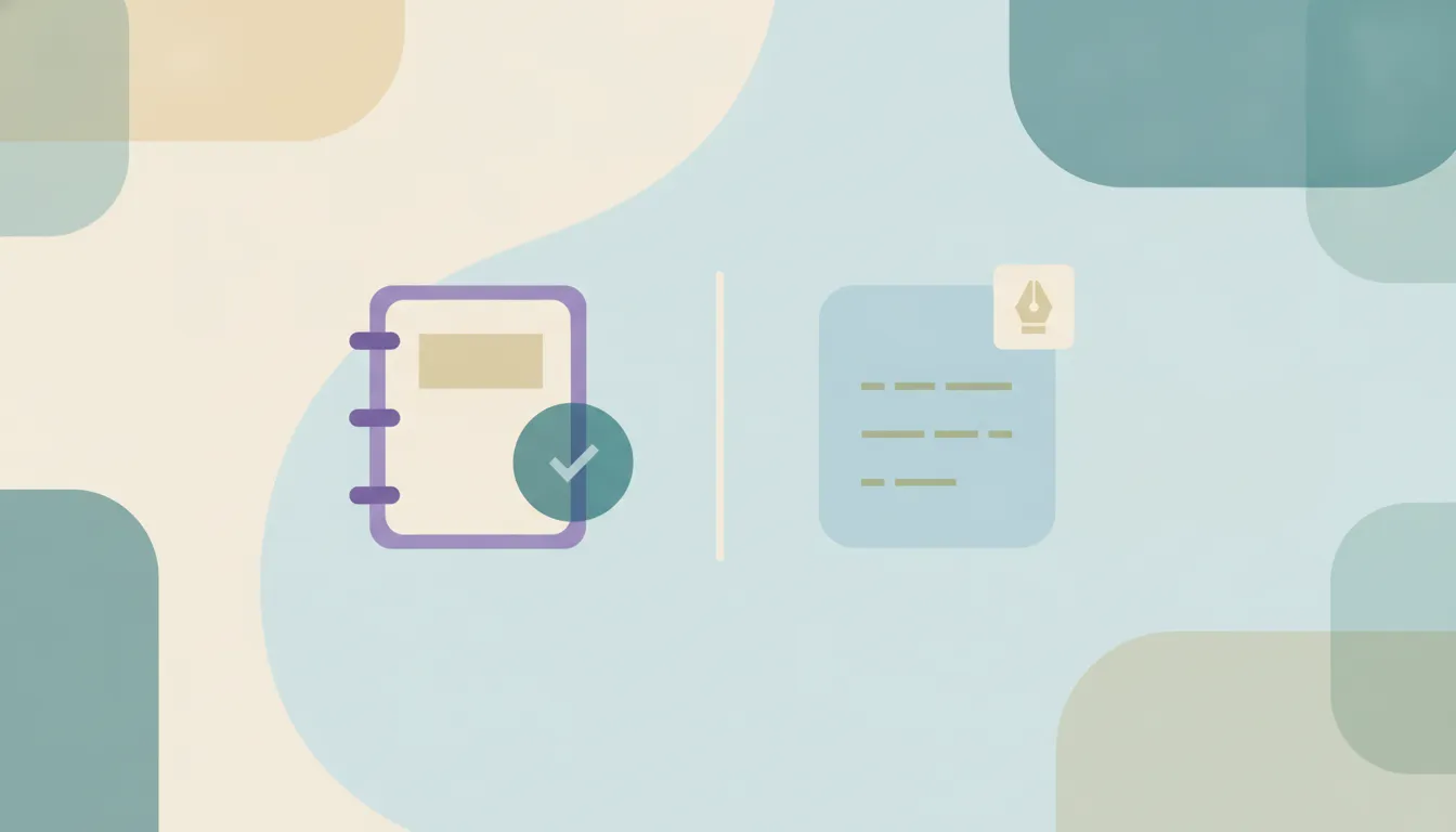 A OneNote icon and a Notion icon side by side, representing a comparison between the two note-taking apps