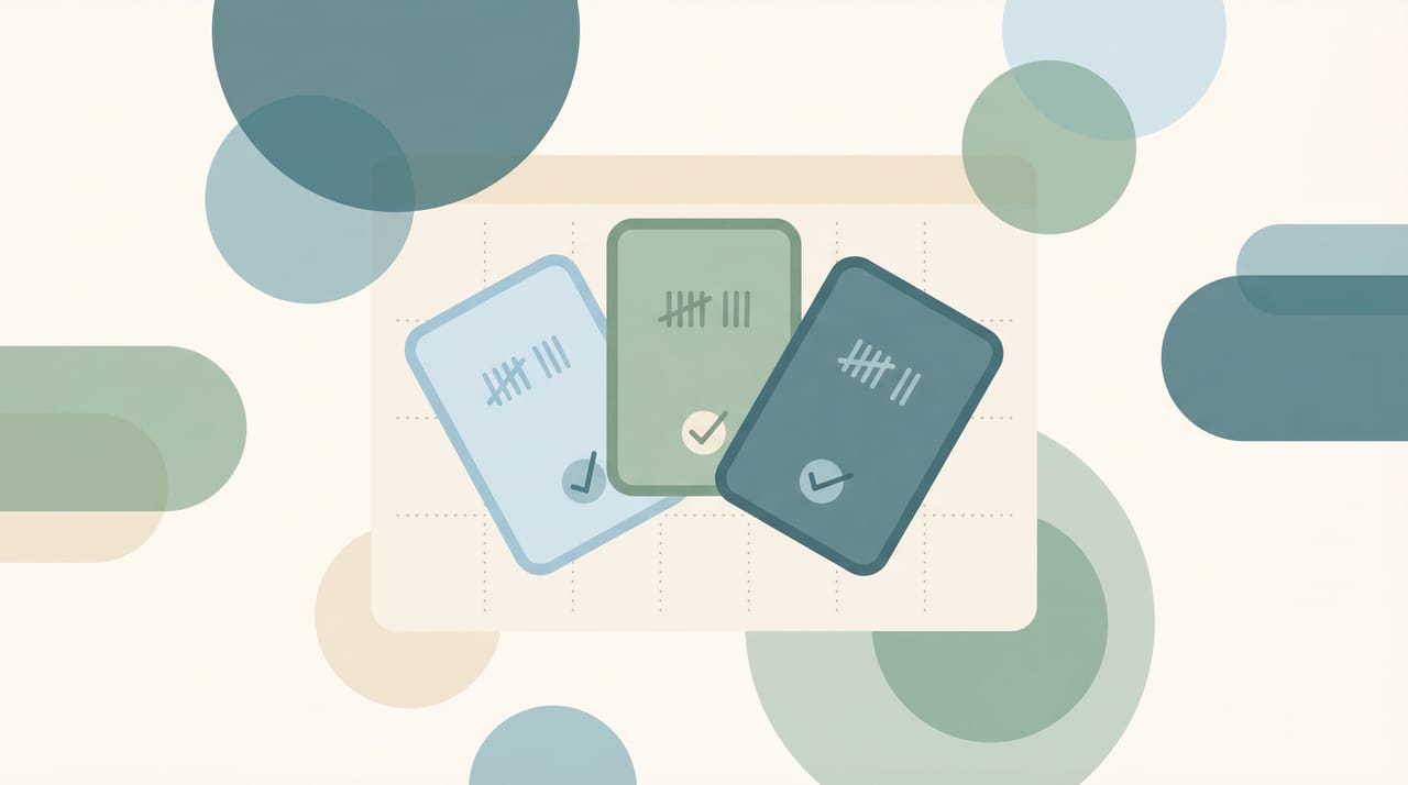 Group scheduling poll illustration with availability checkboxes and avatars selecting a meeting time across alternatives