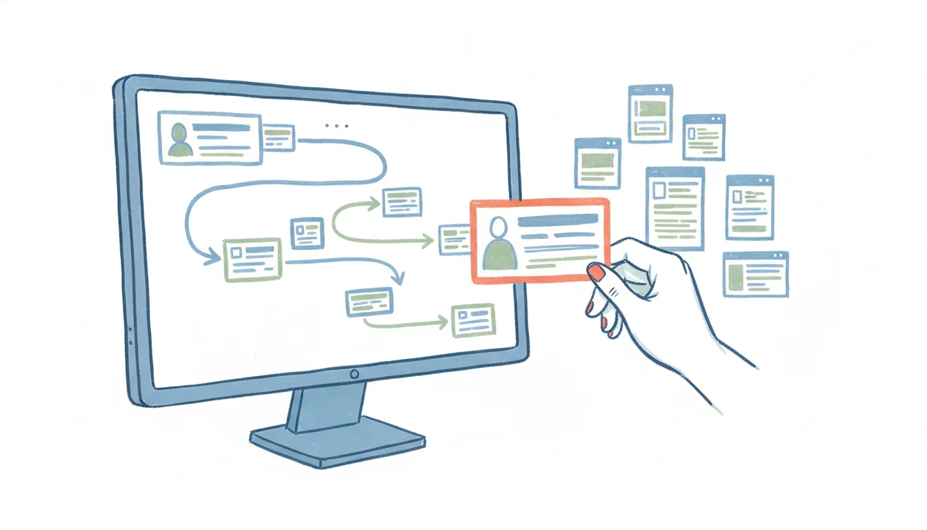 Illustration of a Salesforce cloud icon surrounded by alternative CRM app tiles arranged by team size