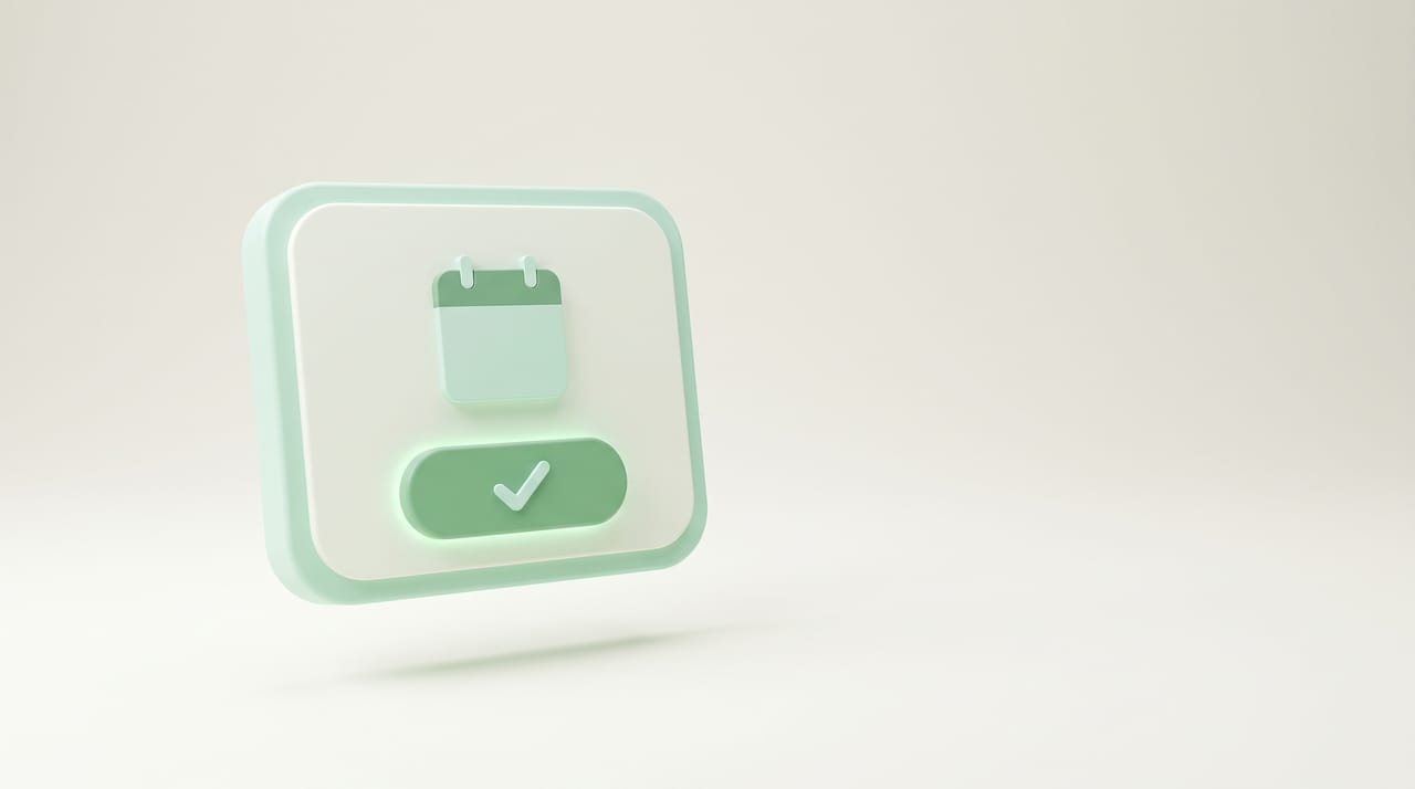 A booking-page card with an available time slot, representing a meeting booking tool