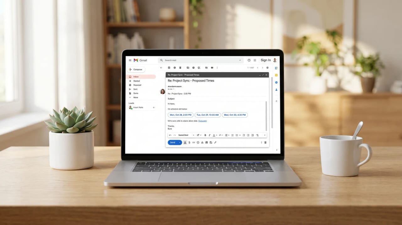 Grid of AI assistant and scheduling tool icons positioned around a calendar representing SkipUp alternatives