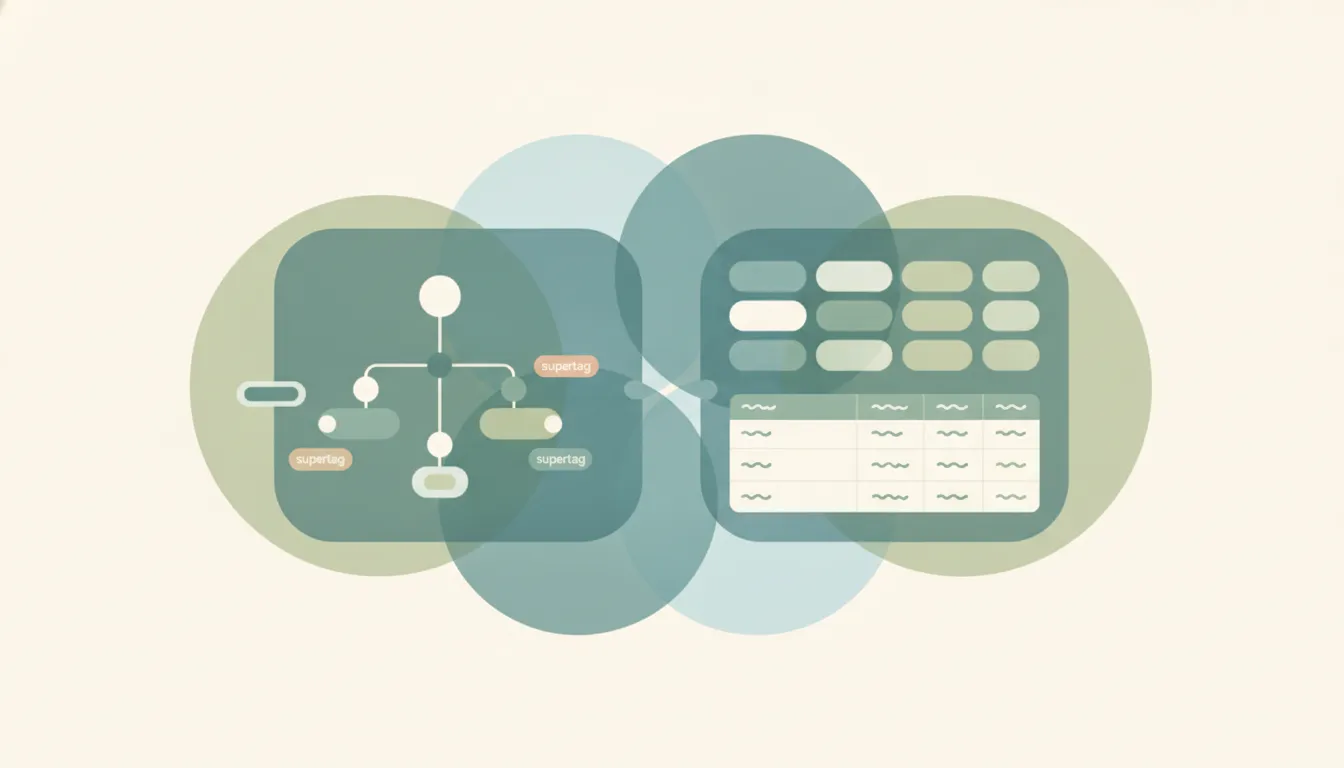 A Tana icon and a Notion icon side by side, representing a comparison between the two tools