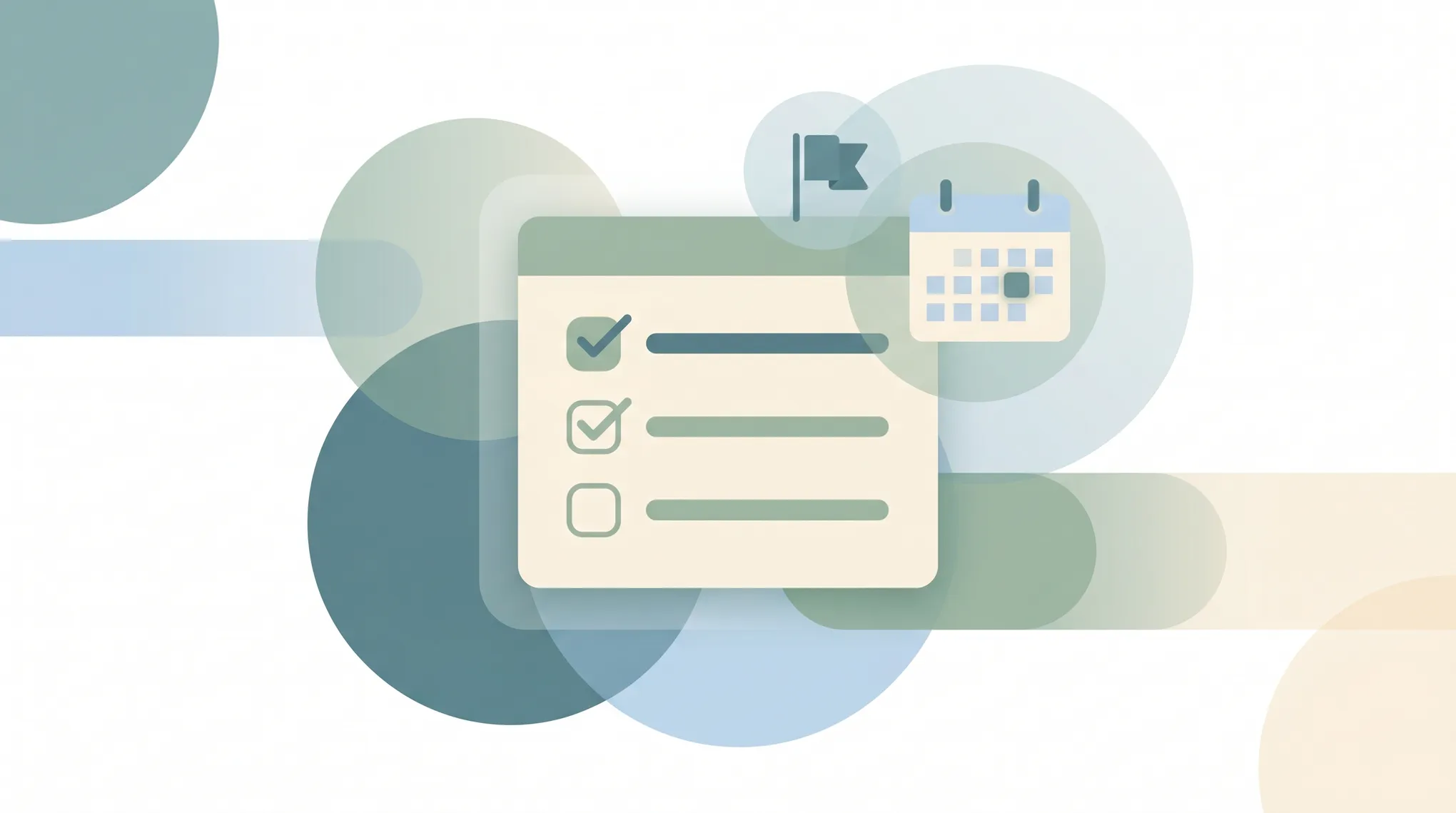 Grid of task management app icons arranged around a checklist representing Todoist alternatives