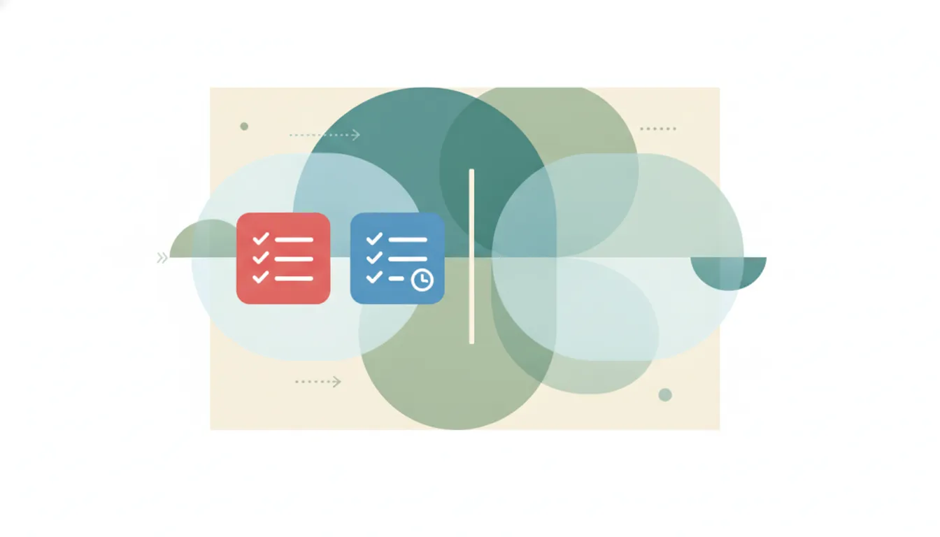 A Todoist icon and a TickTick icon side by side, representing a comparison between the two task management apps