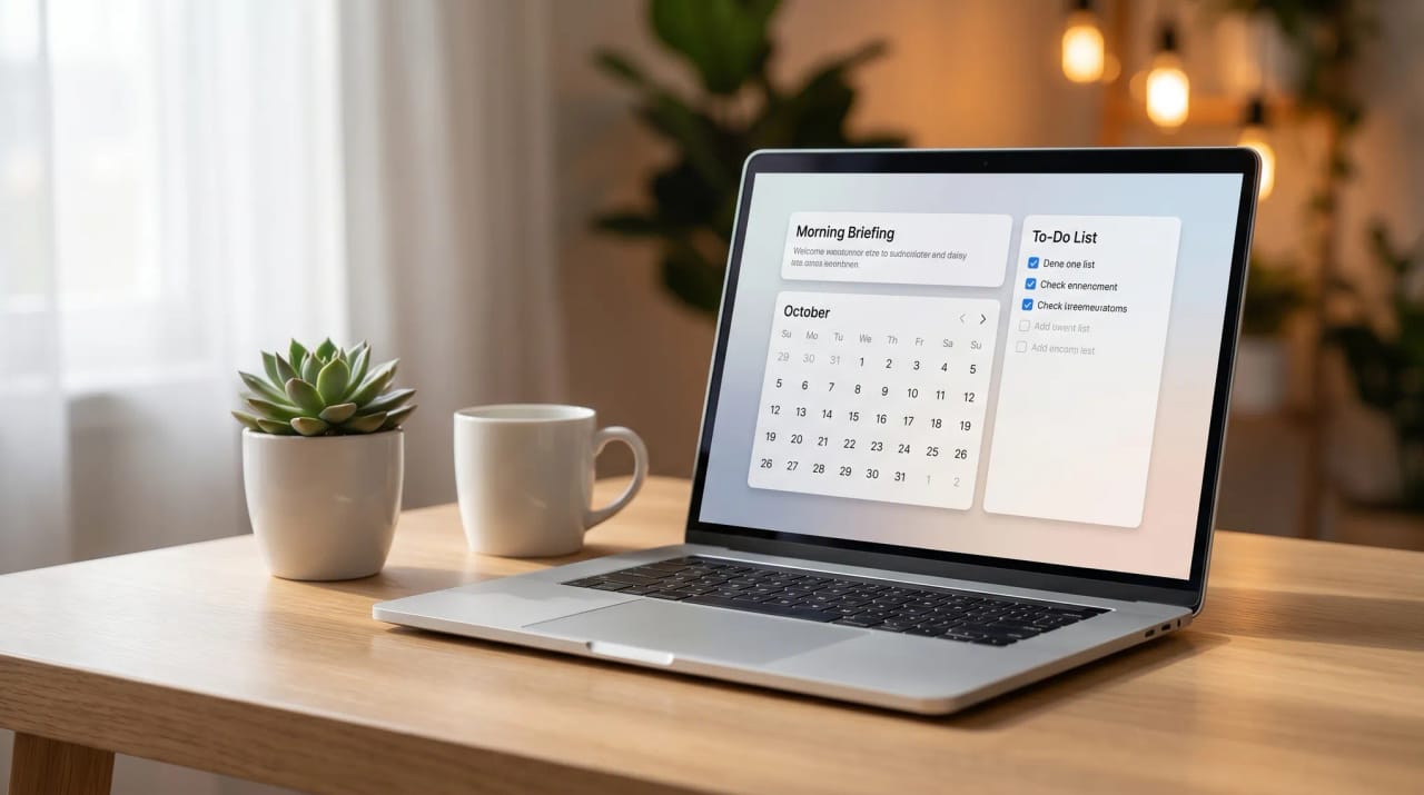 Grid of AI assistant app icons arranged around a smartphone and calendar representing Town alternatives