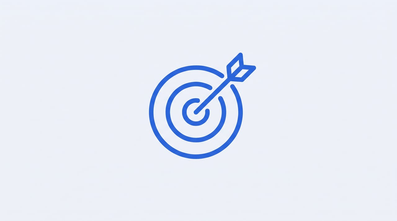 A single objective card branching into three measurable key-result bars with a 0.7 progress dial, illustrating the OKR framework