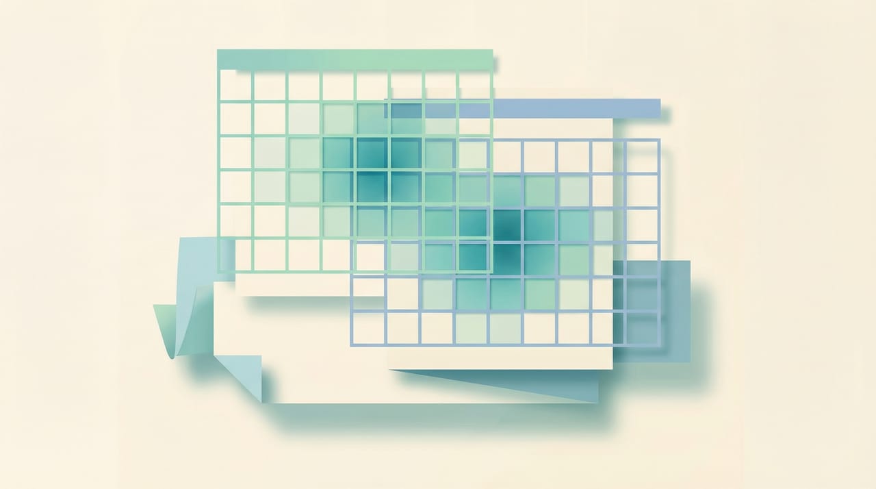 Group availability grid illustration with overlapping schedules and checkmarks representing modern When2Meet alternatives