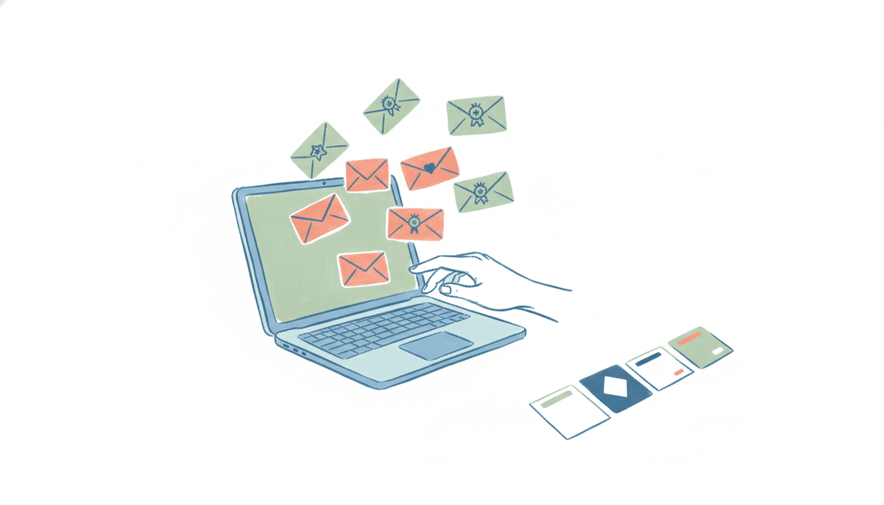 An inbox showing an email sent from an agency's own branded domain by an AI assistant, illustrating a white-label AI agent for agencies