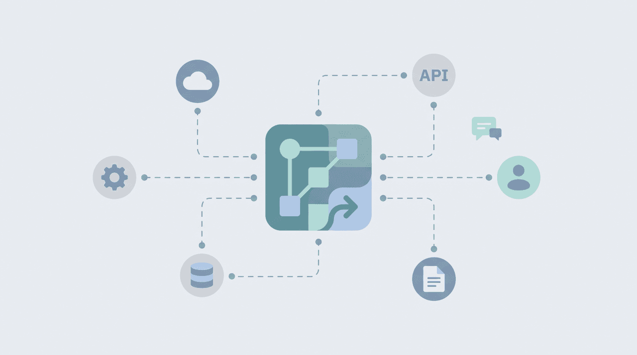 Workato enterprise iPaaS concept surrounded by alternative integration and AI automation platform icons connected by workflow nodes