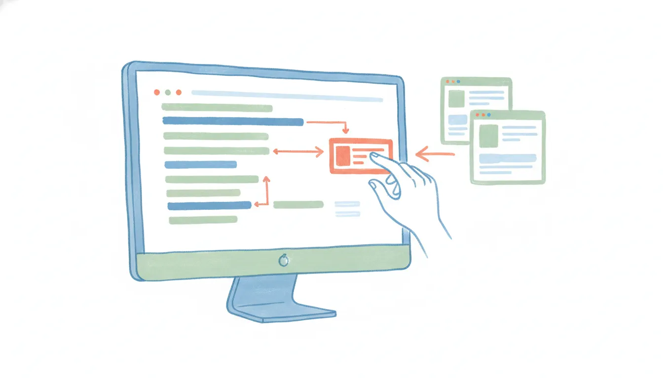 Illustration of a Wrike-style project board splitting apart into several alternative project management app icons
