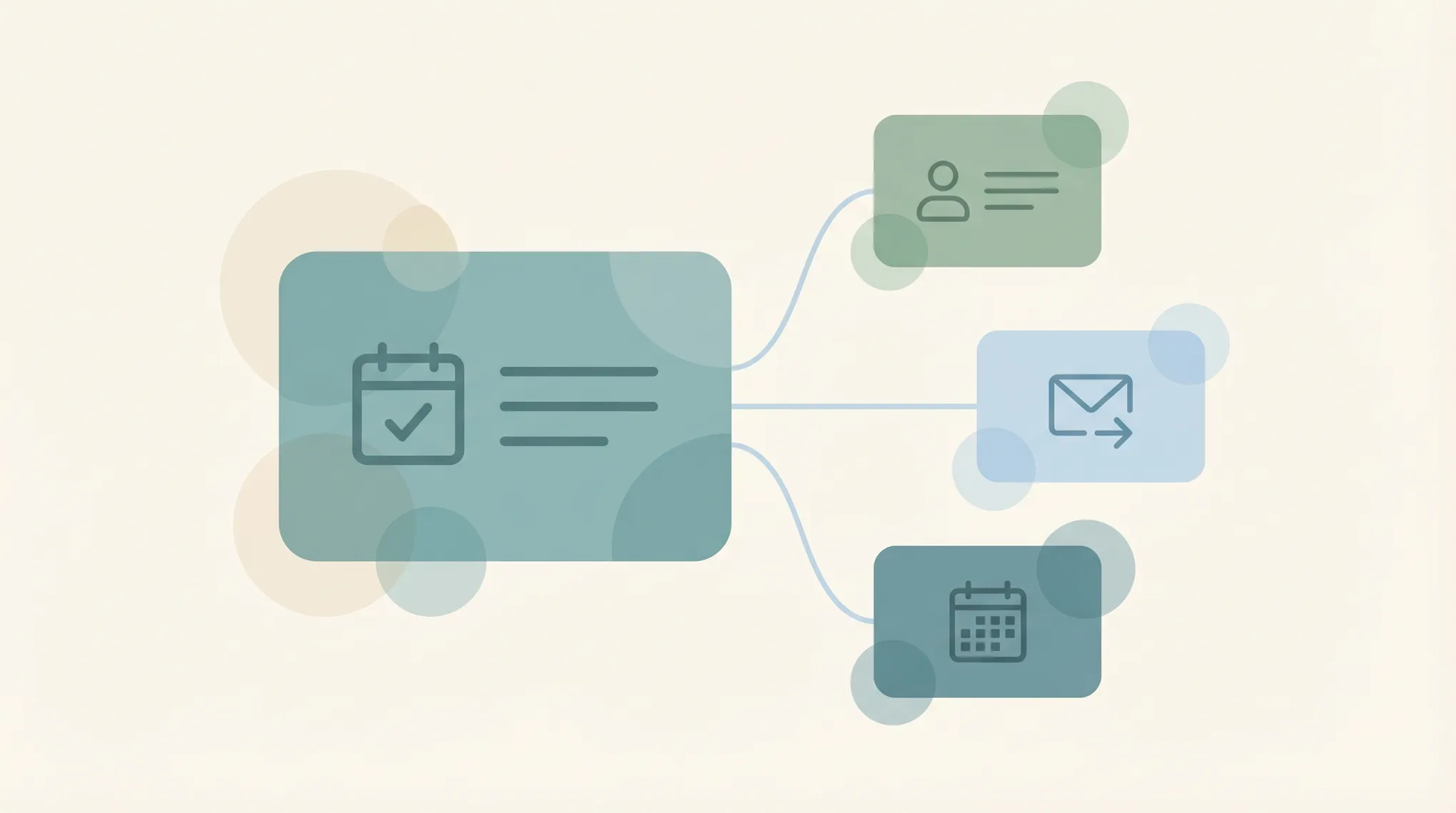 Grid of appointment scheduling app icons positioned around a booking calendar representing Zoho Bookings alternatives